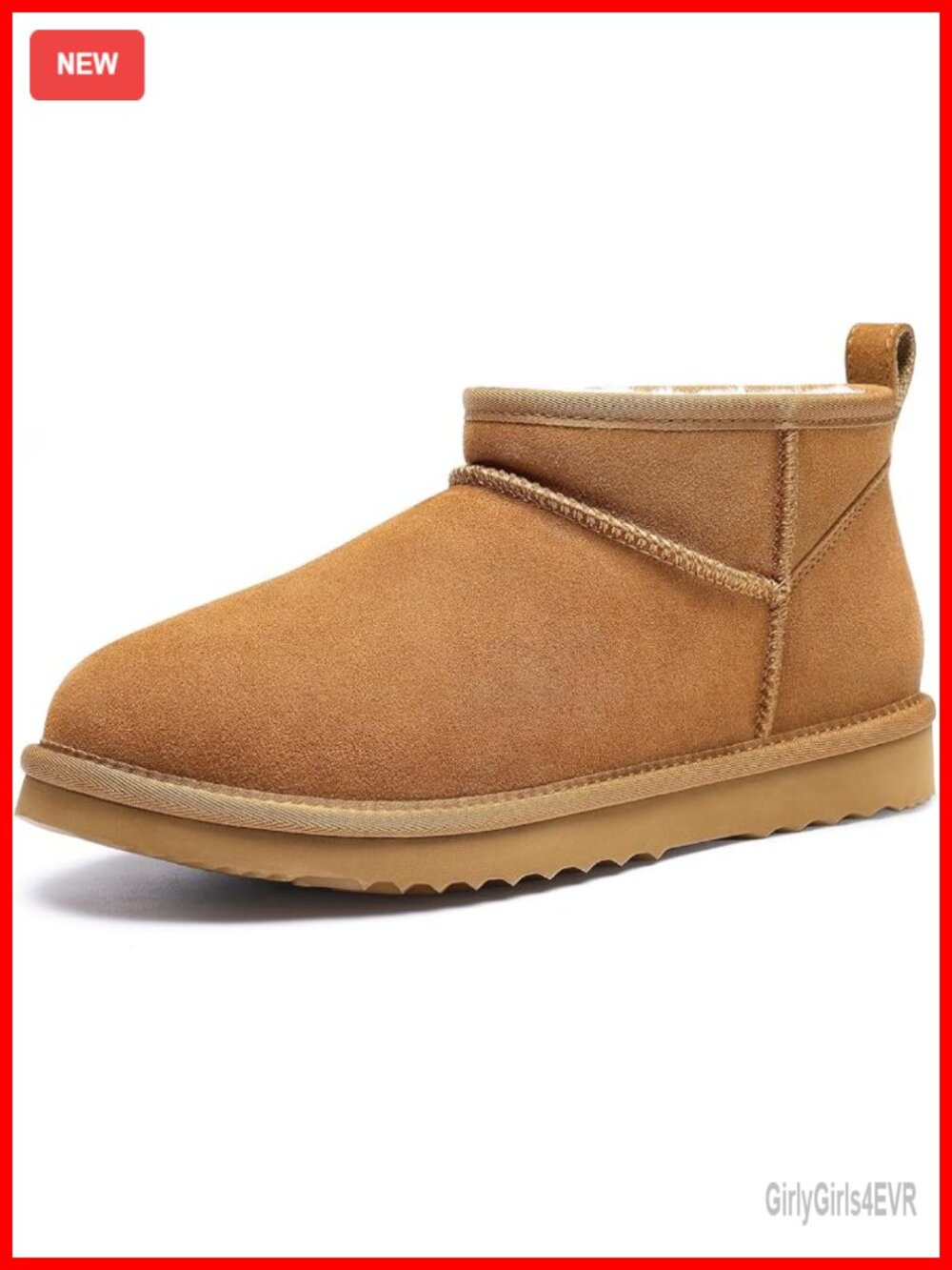 Genuine Suede Mini Boots for Women Winter Snow Boots with Fur Lined